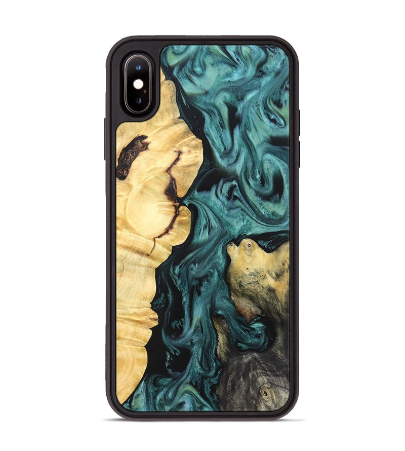 iPhone Xs Max Wood Phone Case - Jeremie (Green, 823839)