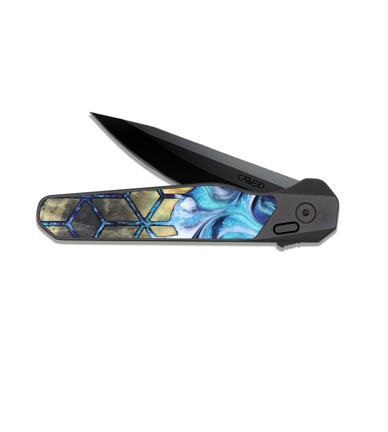 EDC Dark Slate Wood Pocket Knife - Althea (Pattern, 823841)