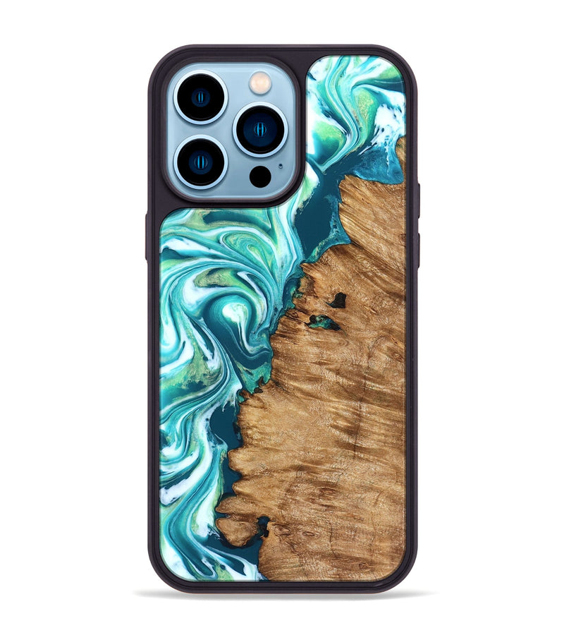 iPhone 14 Pro Max Wood Phone Case - Rosanne (Neon, 823848)