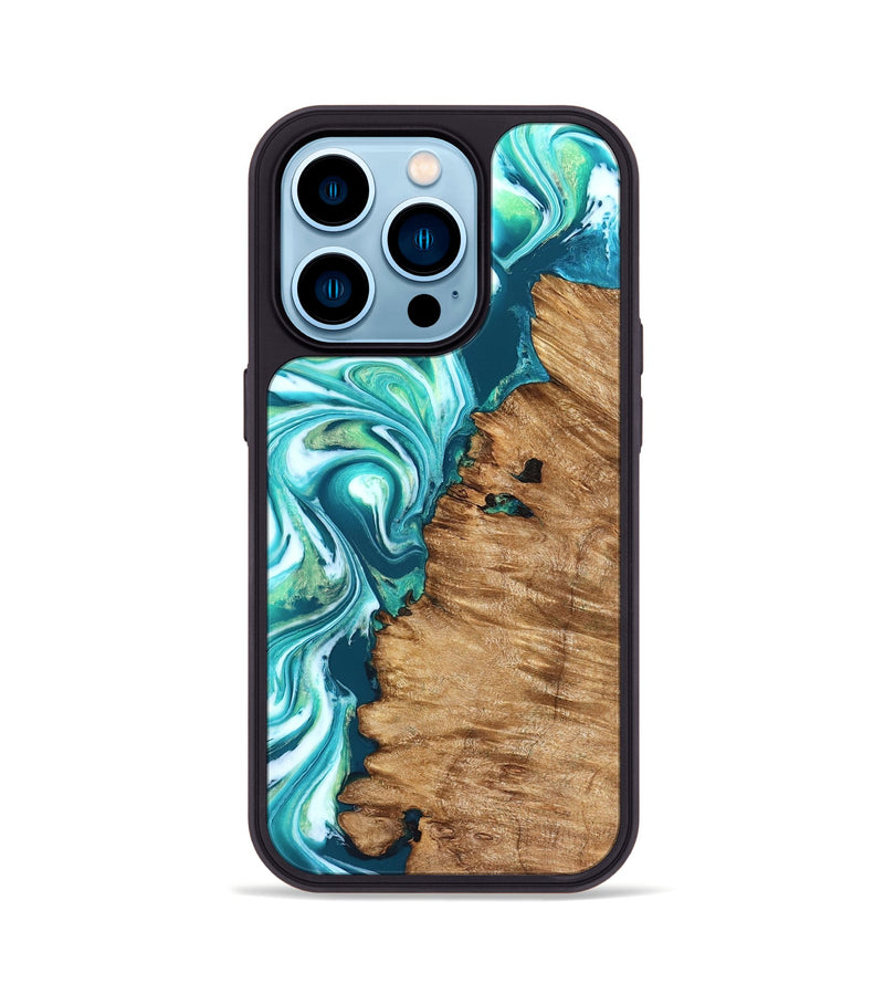 iPhone 14 Pro Wood Phone Case - Rosanne (Neon, 823848)