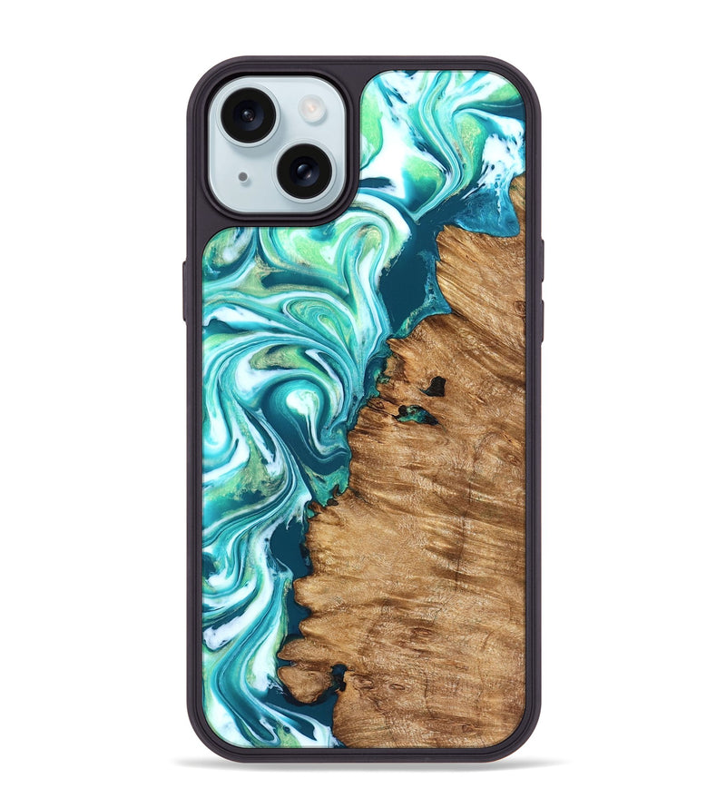 iPhone 15 Plus Wood Phone Case - Rosanne (Neon, 823848)