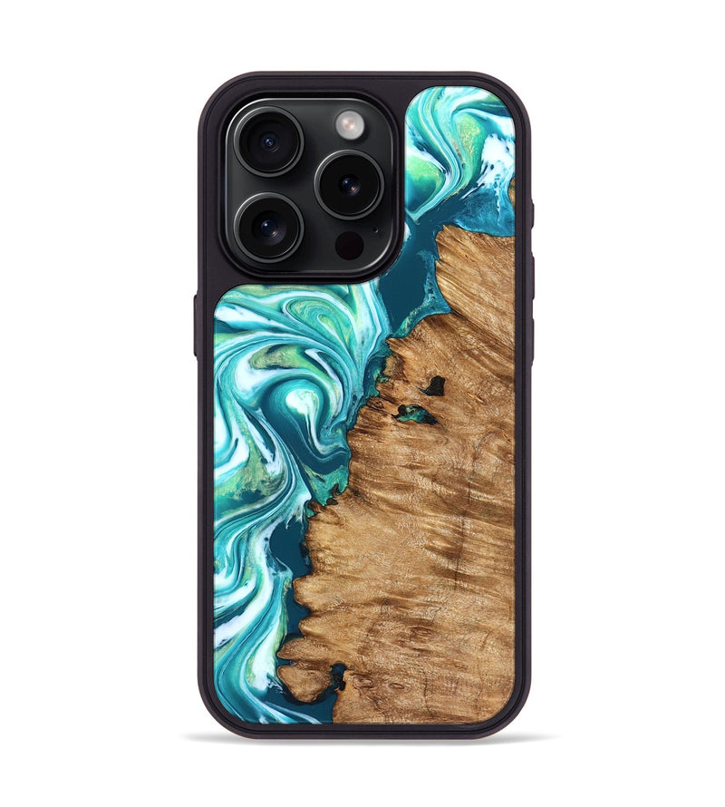 iPhone 15 Pro Wood Phone Case - Rosanne (Neon, 823848)