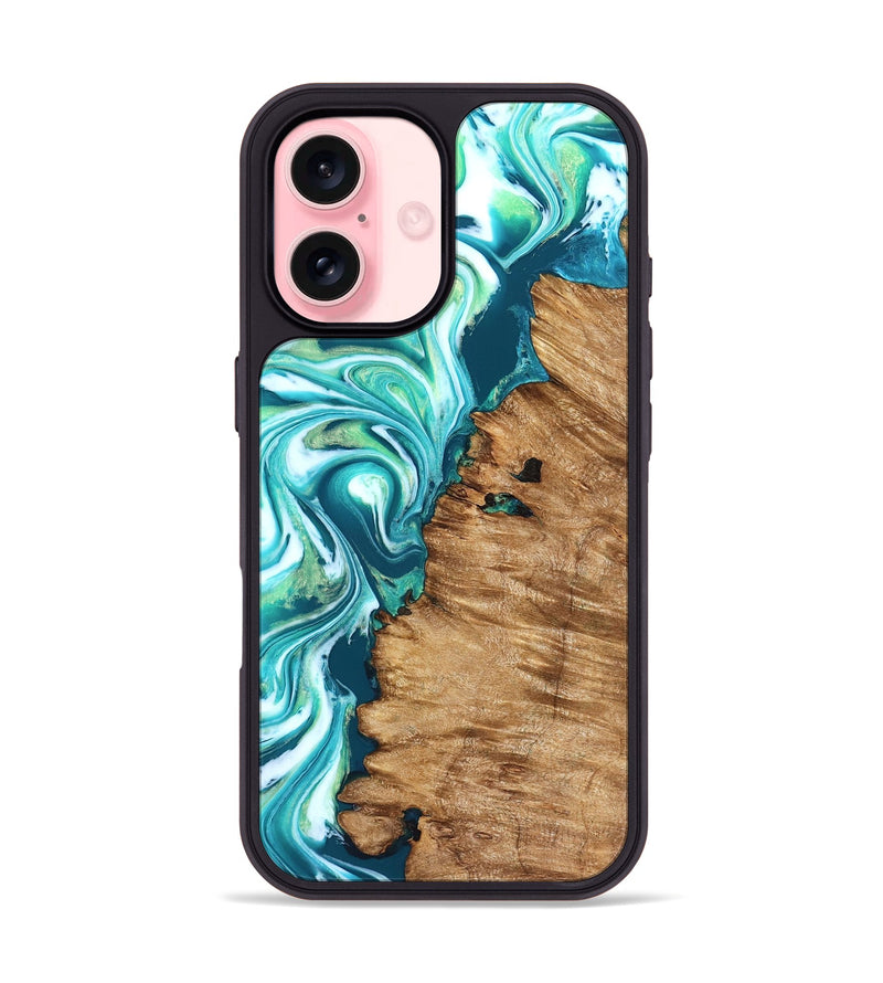 iPhone 16 Wood Phone Case - Rosanne (Neon, 823848)