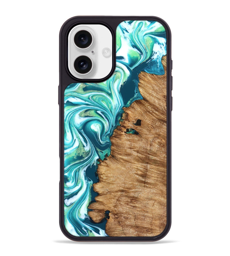 iPhone 16 Plus Wood Phone Case - Rosanne (Neon, 823848)