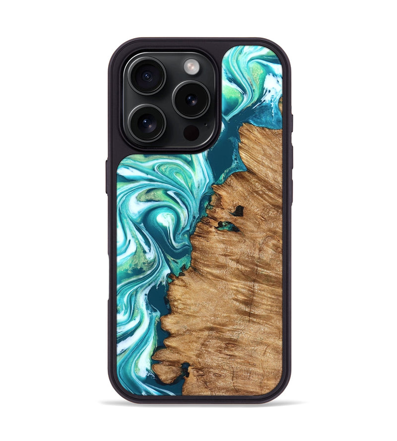 iPhone 16 Pro Wood Phone Case - Rosanne (Neon, 823848)