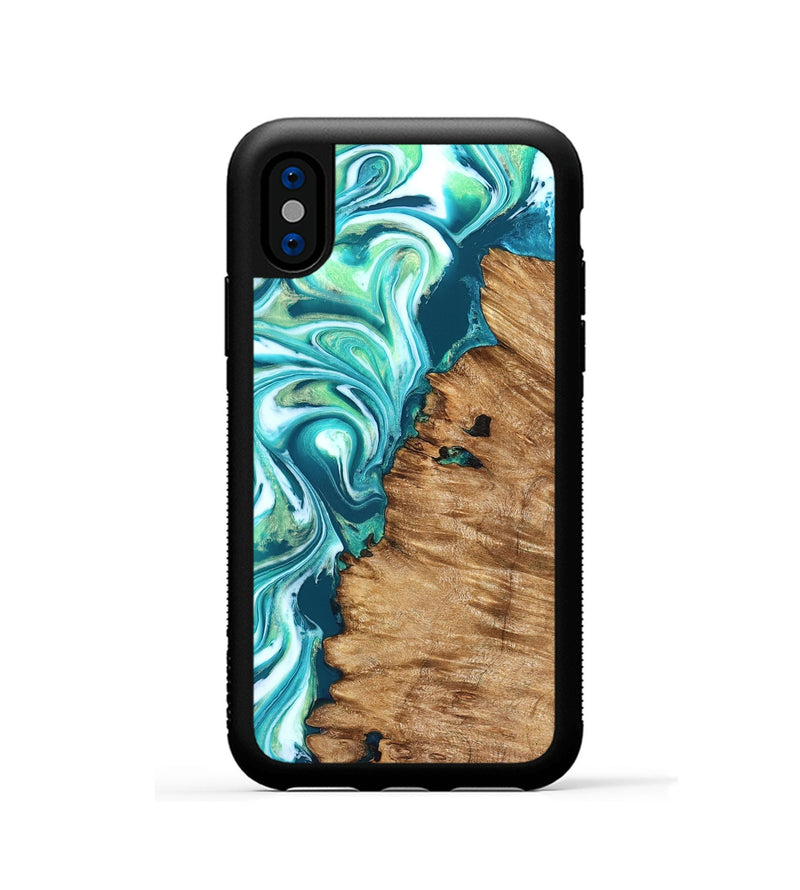 iPhone Xs Wood Phone Case - Rosanne (Neon, 823848)