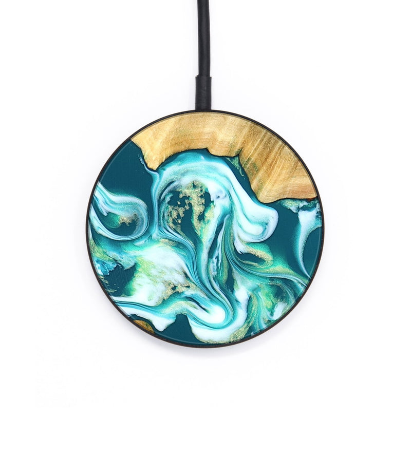 Circle Wood Wireless Charger - Azari (Blue, 823850)
