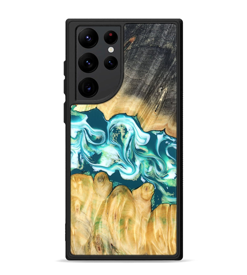 Galaxy S22 Ultra Wood Phone Case - Azari (Blue, 823850)