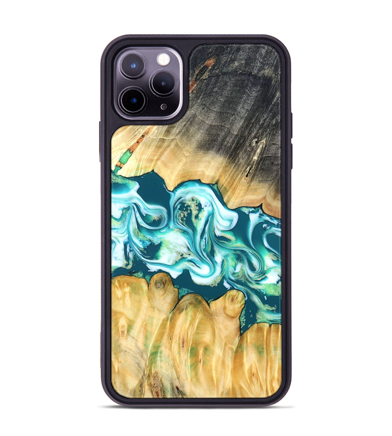 iPhone 11 Pro Max Wood Phone Case - Azari (Blue, 823850)