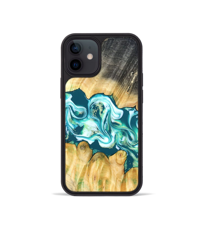 iPhone 12 mini Wood Phone Case - Azari (Blue, 823850)