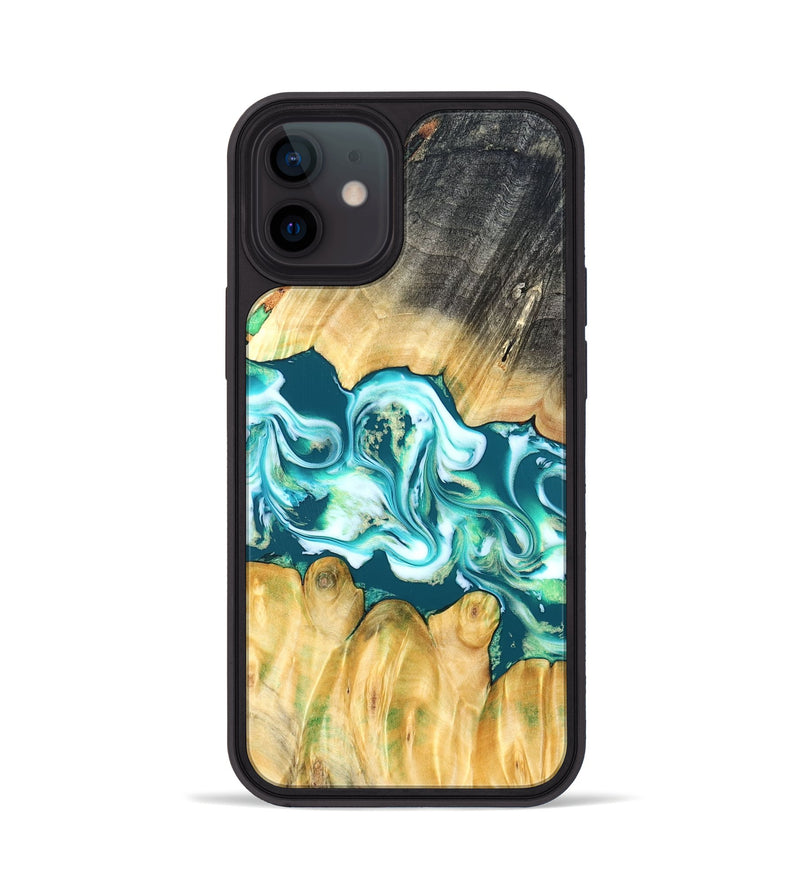 iPhone 12 Wood Phone Case - Azari (Blue, 823850)