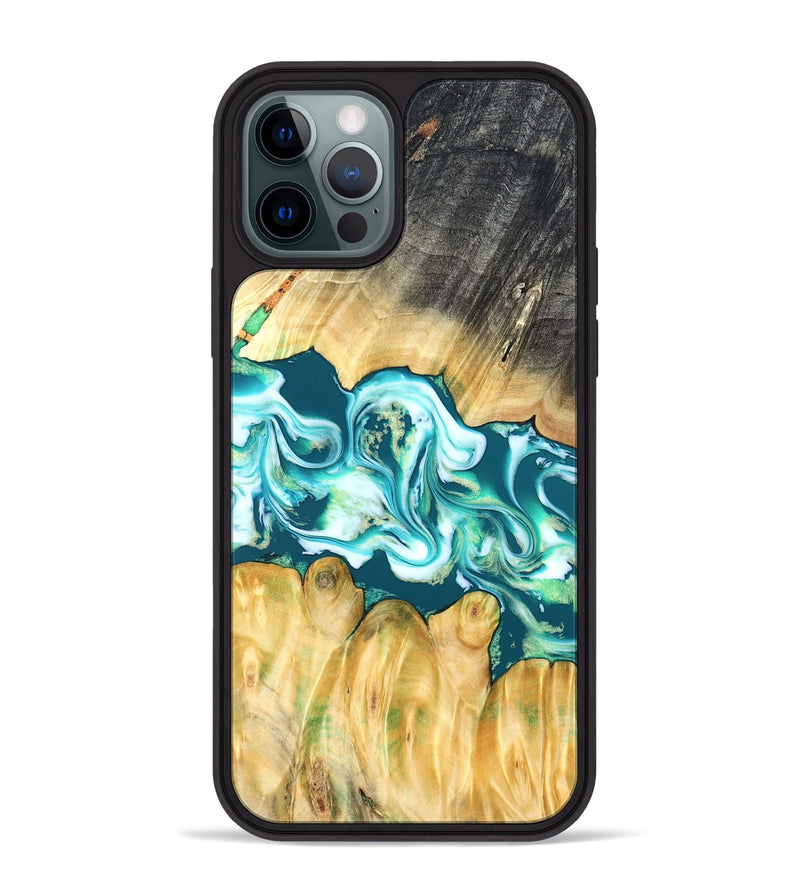 iPhone 12 Pro Max Wood Phone Case - Azari (Blue, 823850)
