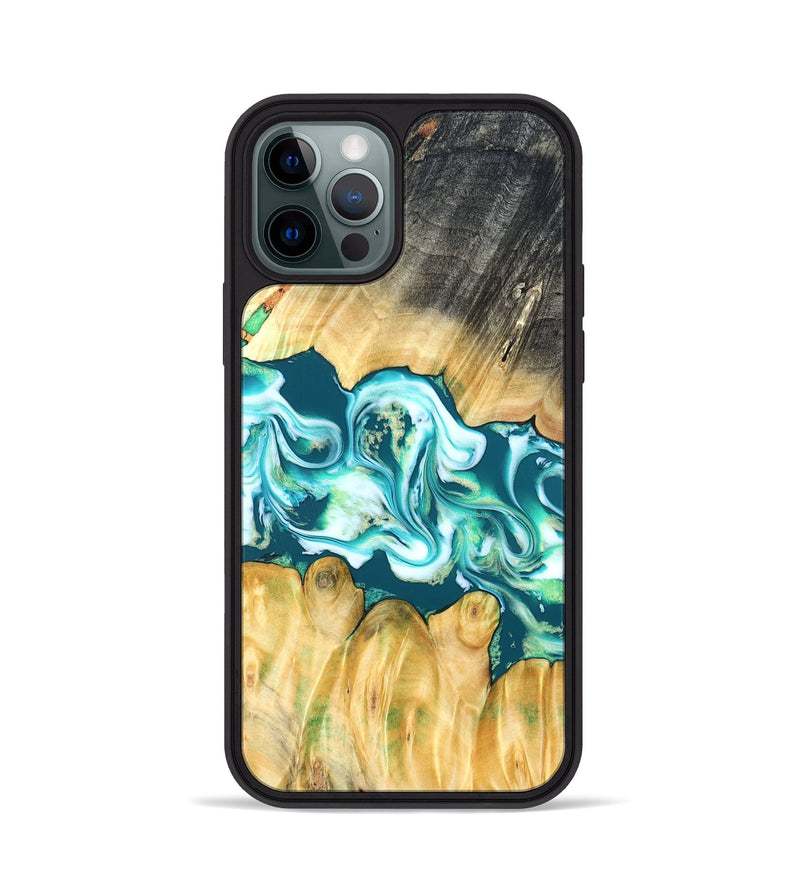 iPhone 12 Pro Wood Phone Case - Azari (Blue, 823850)