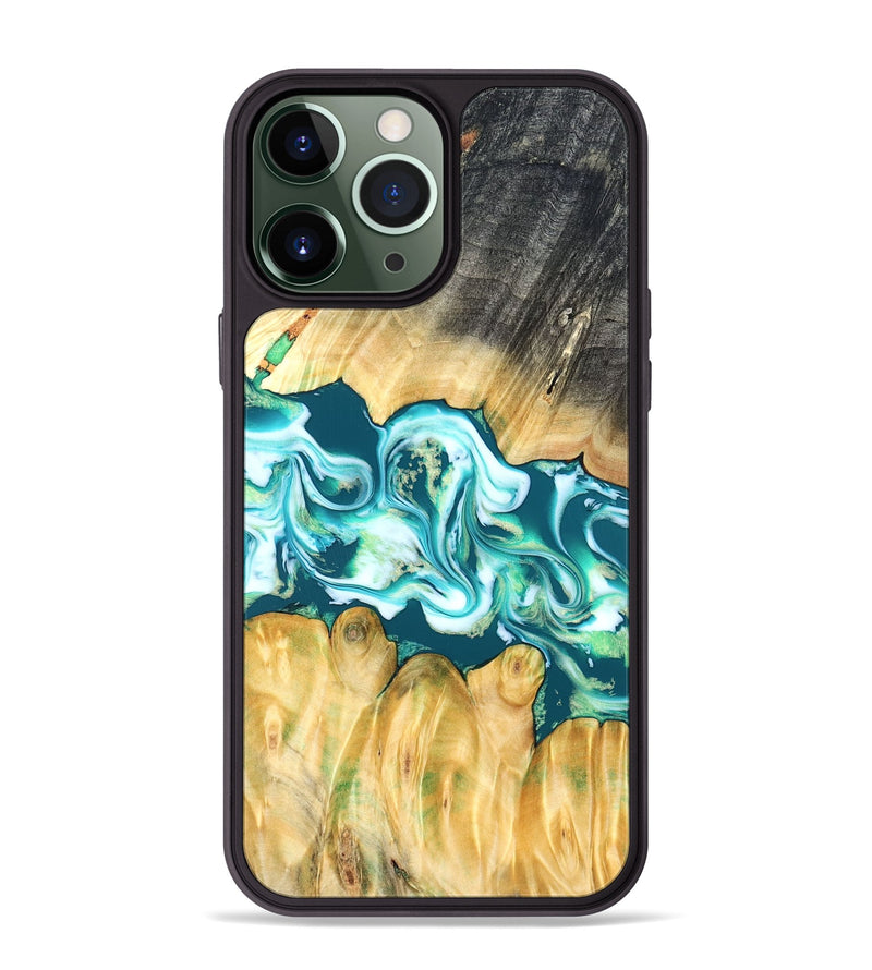 iPhone 13 Pro Max Wood Phone Case - Azari (Blue, 823850)