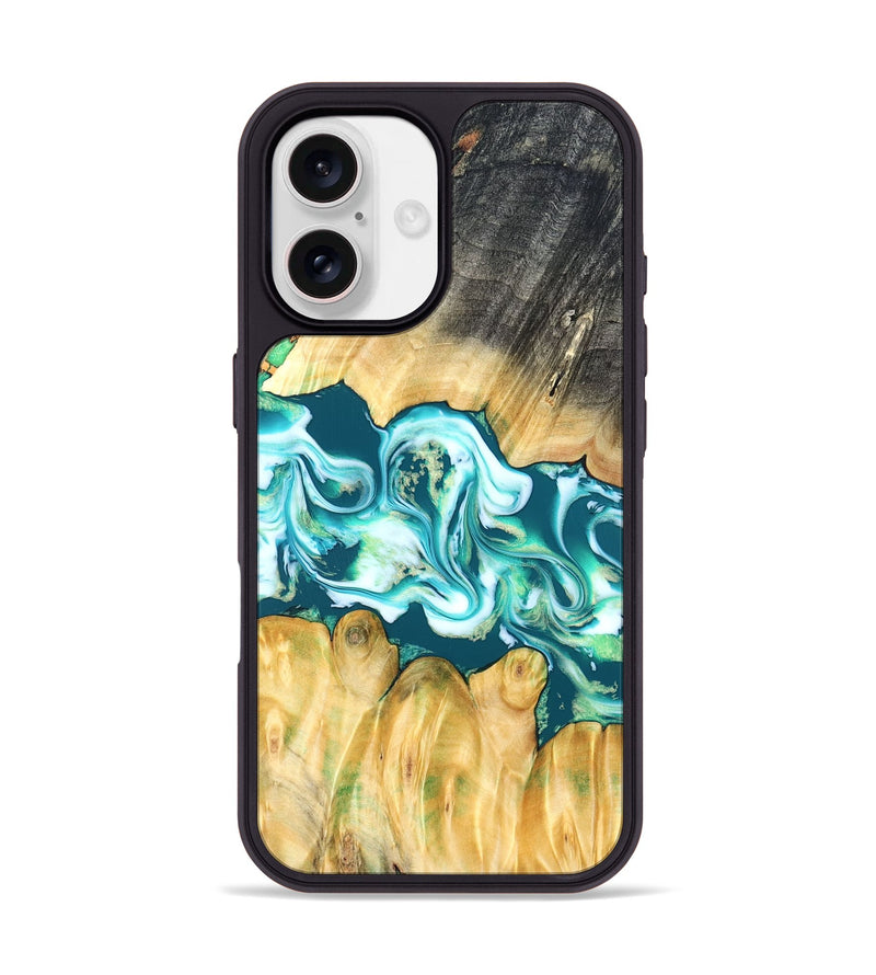 iPhone 17 Wood Phone Case - Azari (Blue, 823850)