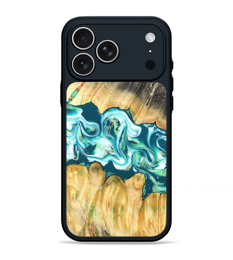 iPhone 17 Pro Max Wood Phone Case - Azari (Blue, 823850)