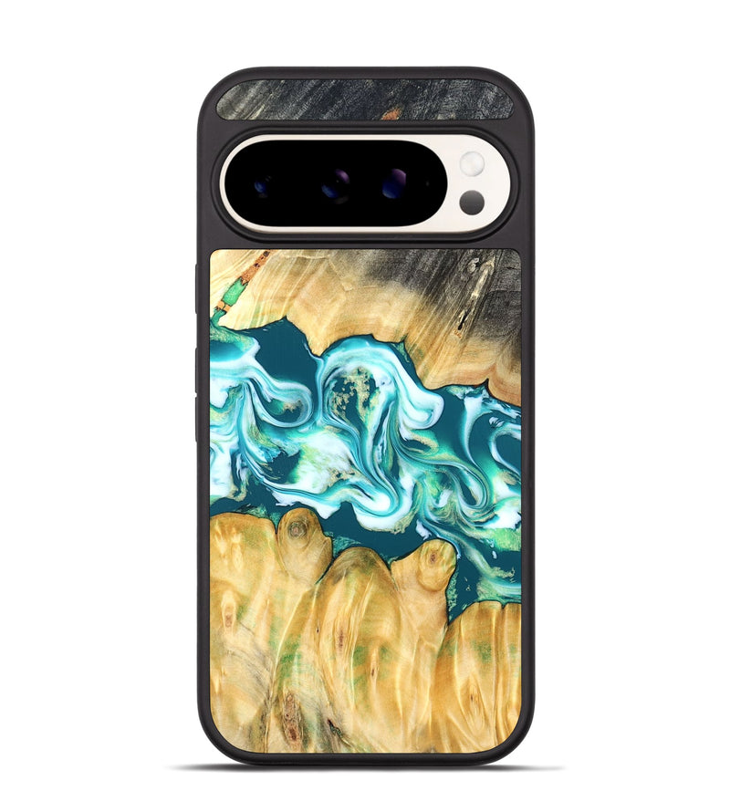 Pixel 9 Wood Phone Case - Azari (Blue, 823850)