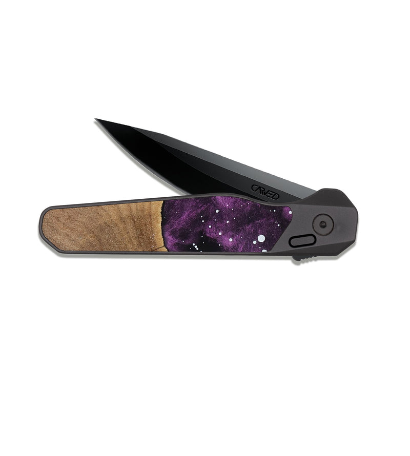 EDC Dark Slate Wood Pocket Knife - Veer (Cosmos, 823890)