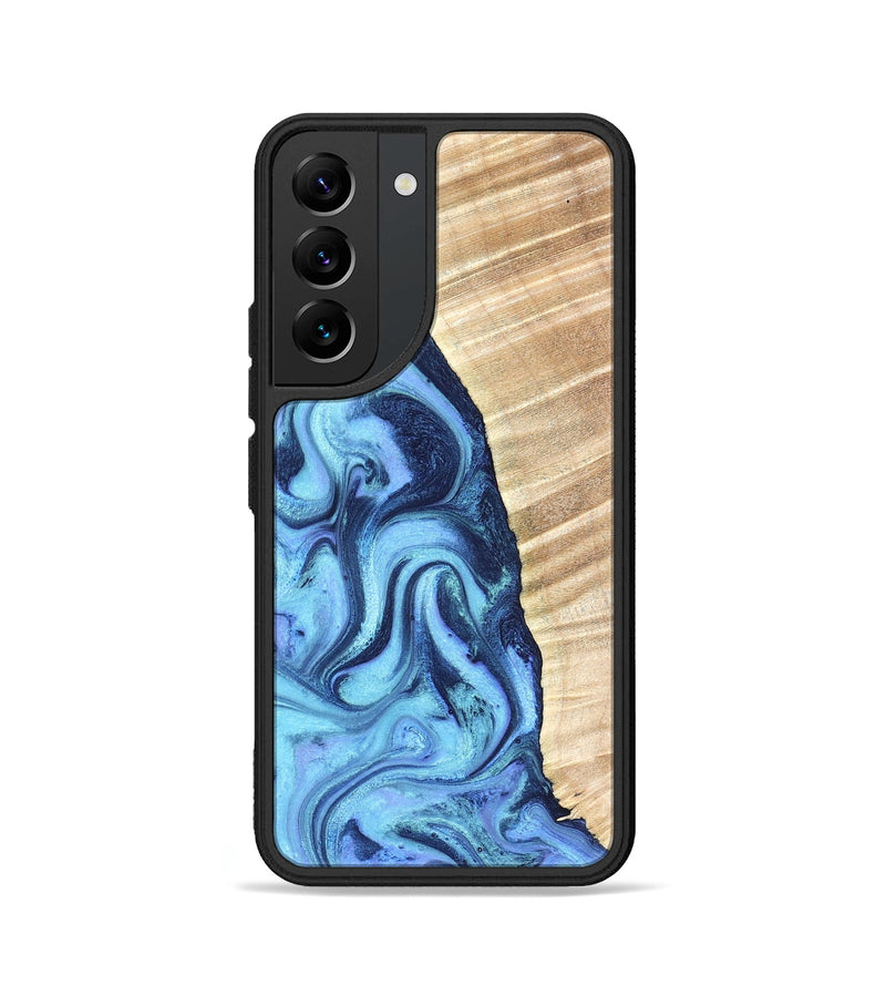 Galaxy S22 Wood Phone Case - Winnie (Blue, 823893)