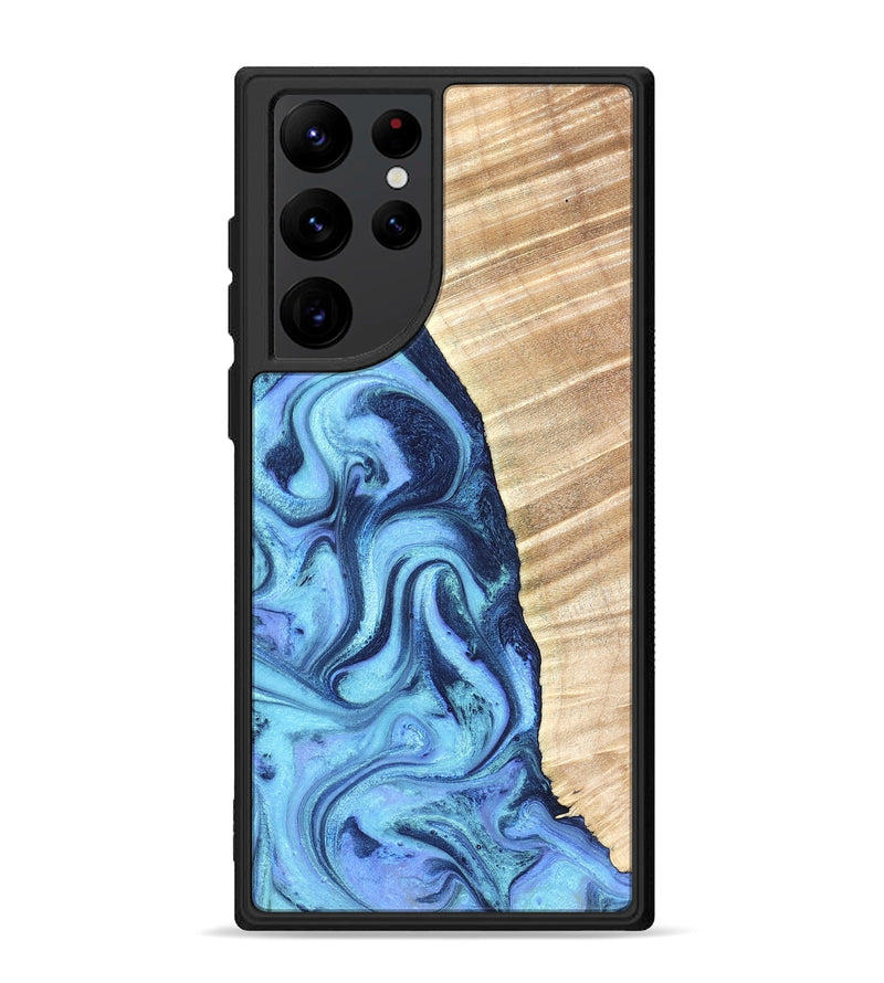 Galaxy S22 Ultra Wood Phone Case - Winnie (Blue, 823893)