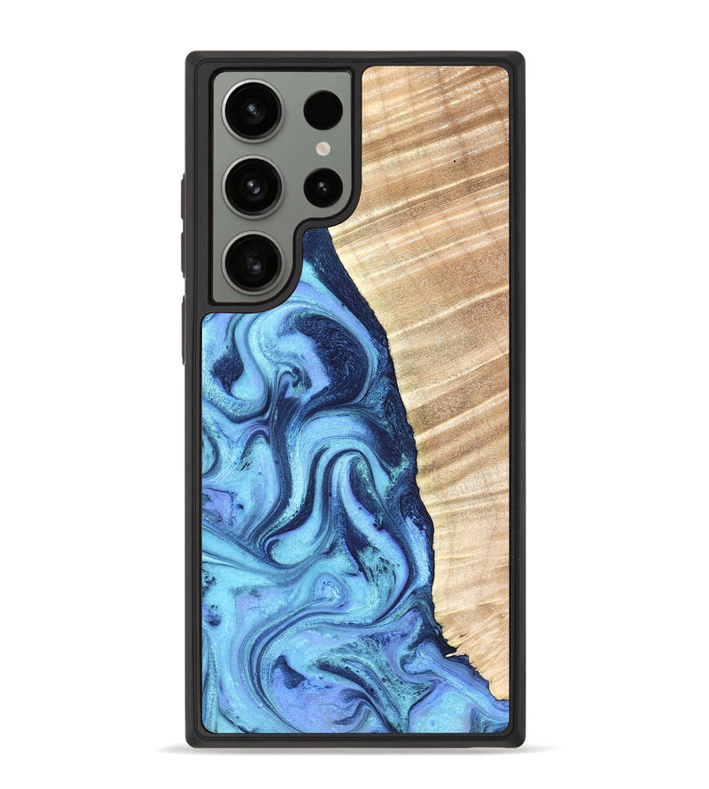 Galaxy S23 Ultra Wood Phone Case - Winnie (Blue, 823893)