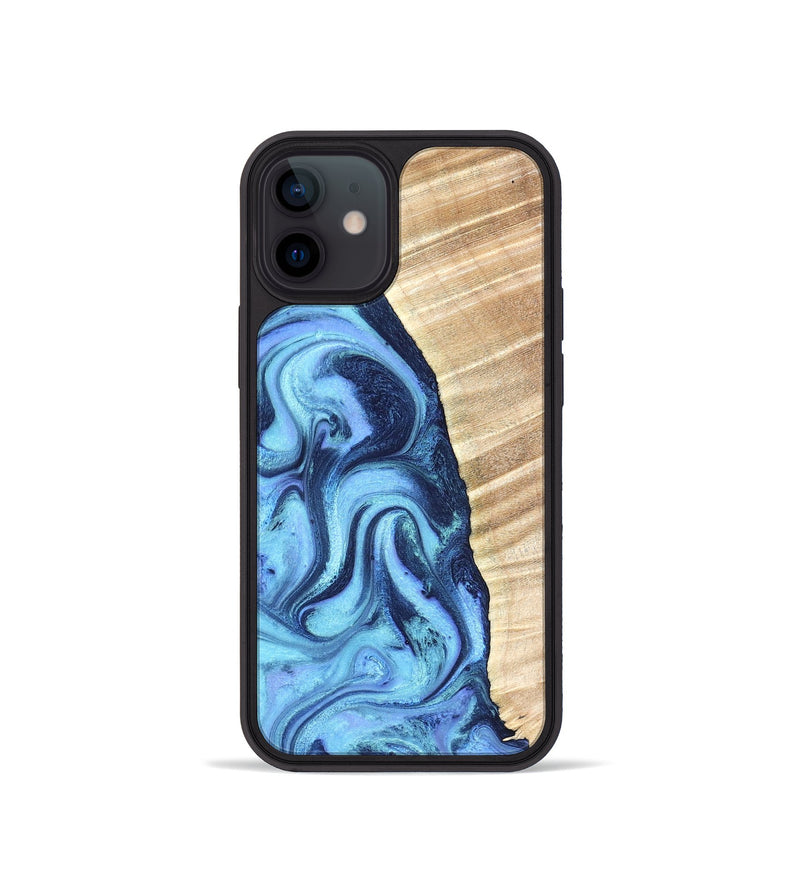 iPhone 12 mini Wood Phone Case - Winnie (Blue, 823893)