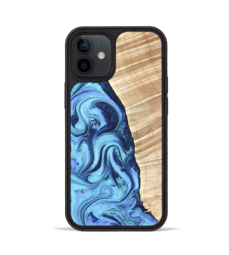 iPhone 12 Wood Phone Case - Winnie (Blue, 823893)