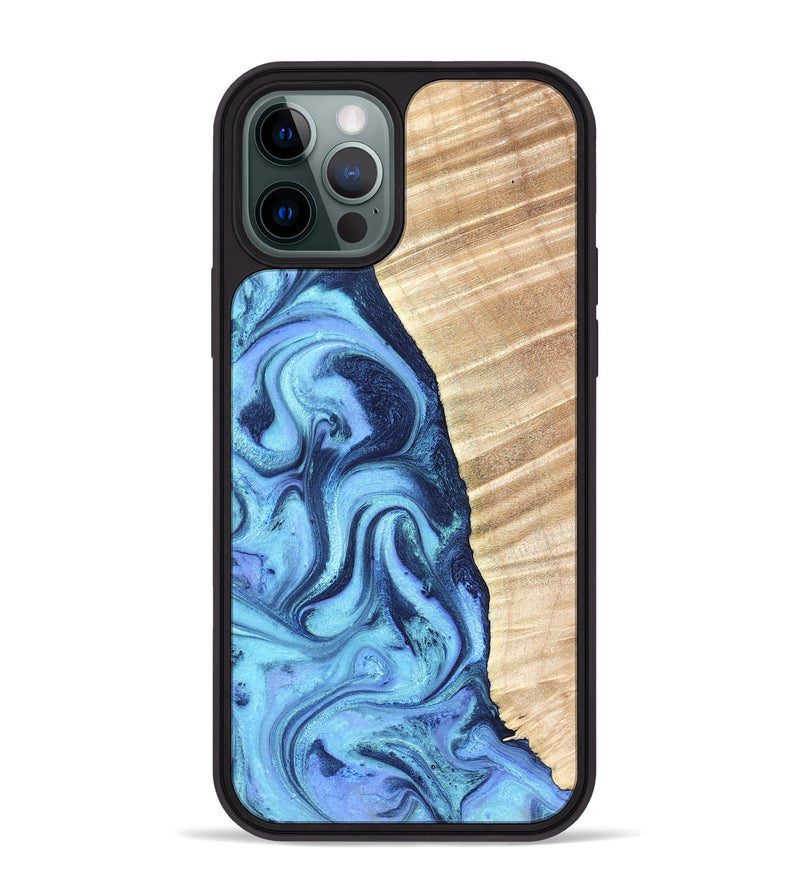 iPhone 12 Pro Max Wood Phone Case - Winnie (Blue, 823893)
