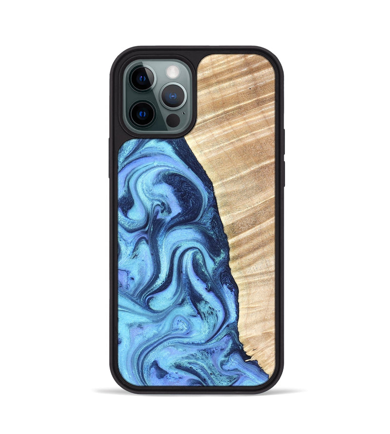 iPhone 12 Pro Wood Phone Case - Winnie (Blue, 823893)