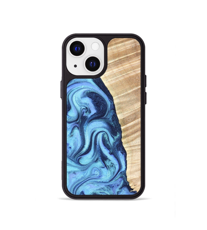 iPhone 13 mini Wood Phone Case - Winnie (Blue, 823893)