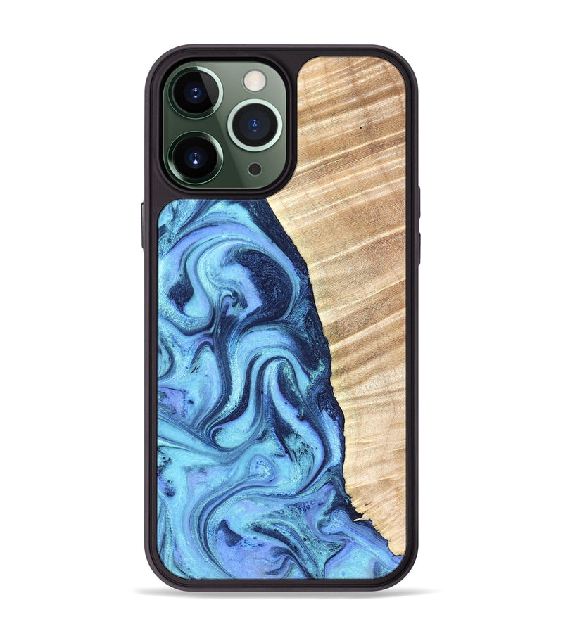 iPhone 13 Pro Max Wood Phone Case - Winnie (Blue, 823893)