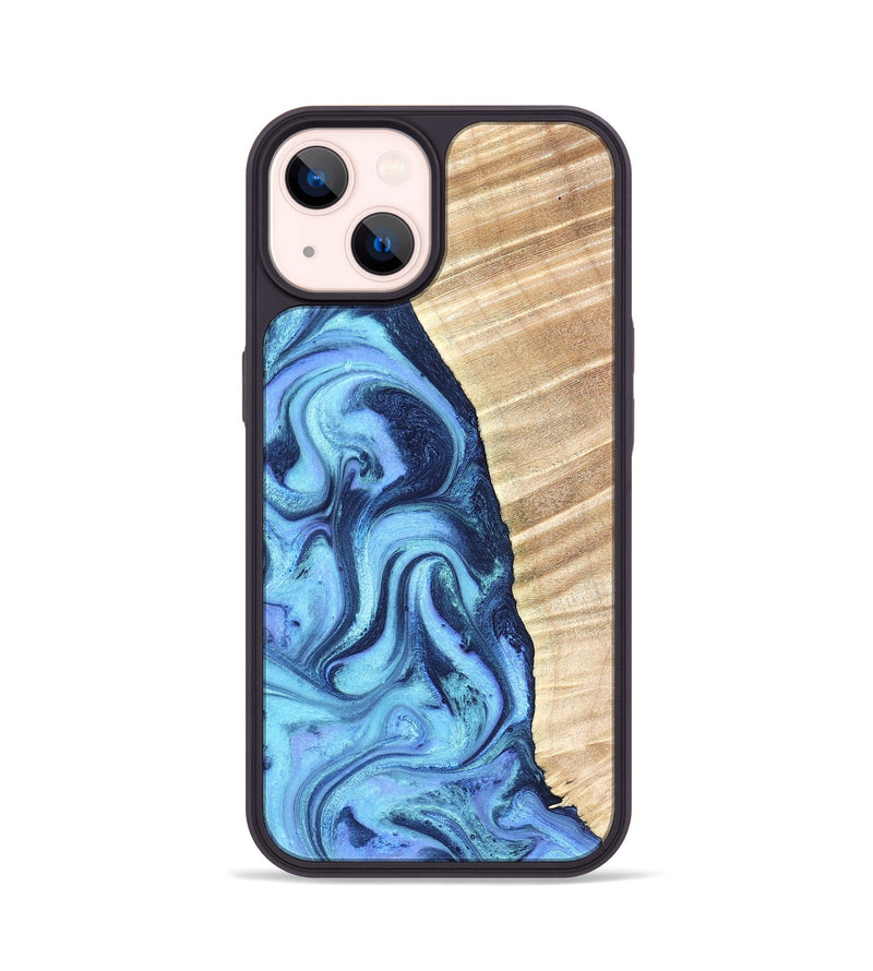 iPhone 14 Wood Phone Case - Winnie (Blue, 823893)