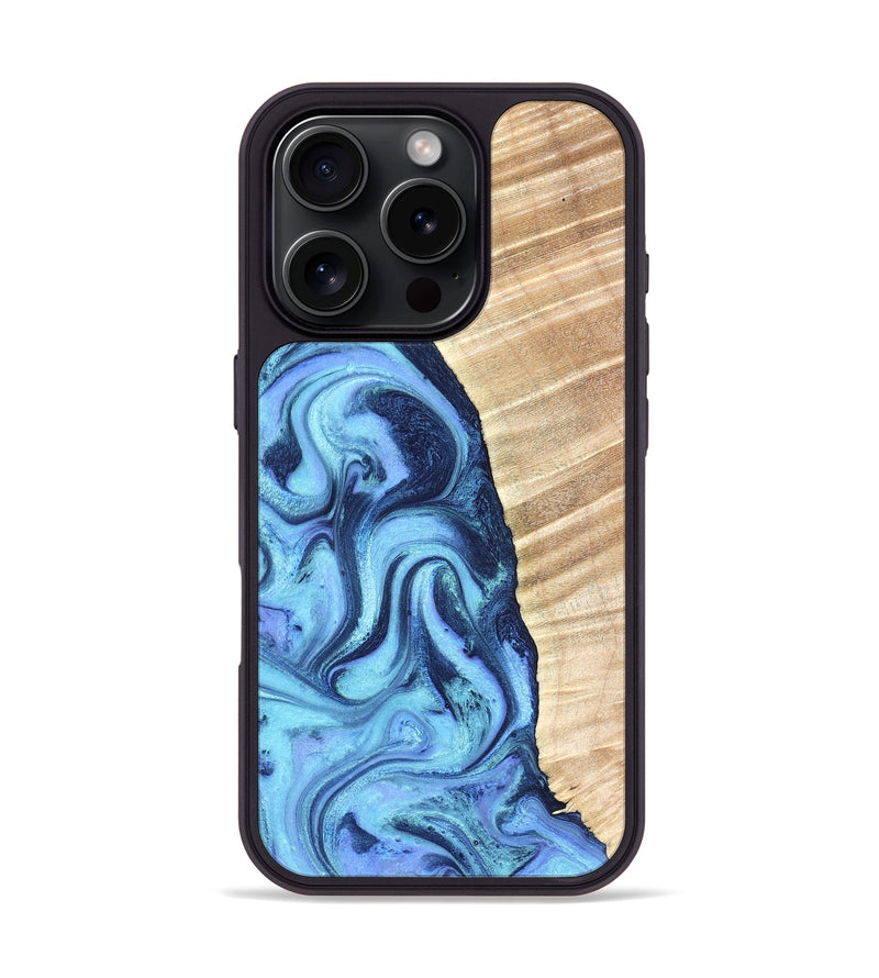 iPhone 16 Pro Wood Phone Case - Winnie (Blue, 823893)