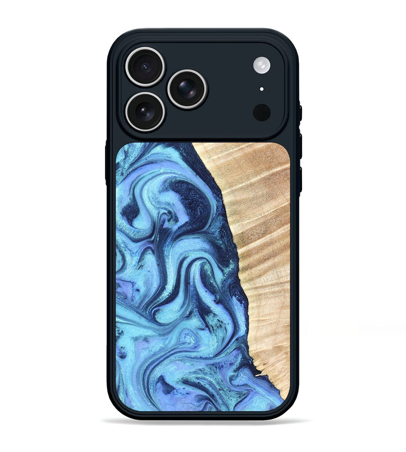 iPhone 17 Pro Max Wood Phone Case - Winnie (Blue, 823893)