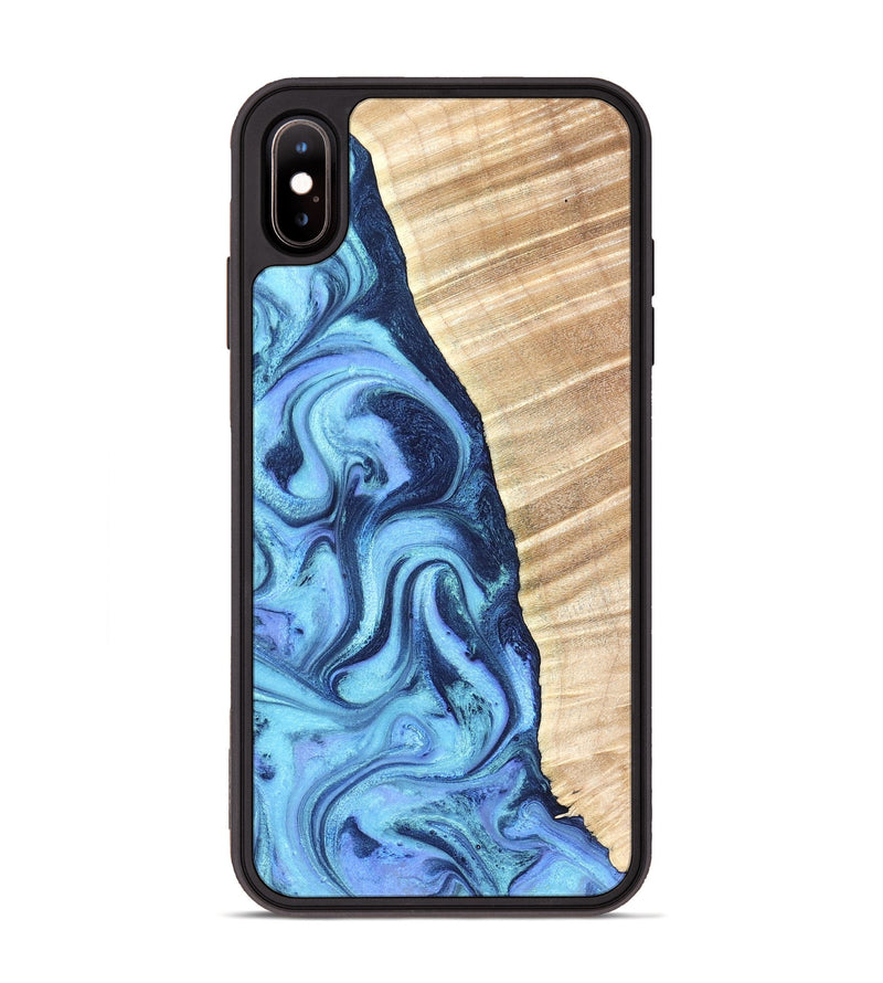 iPhone Xs Max Wood Phone Case - Winnie (Blue, 823893)