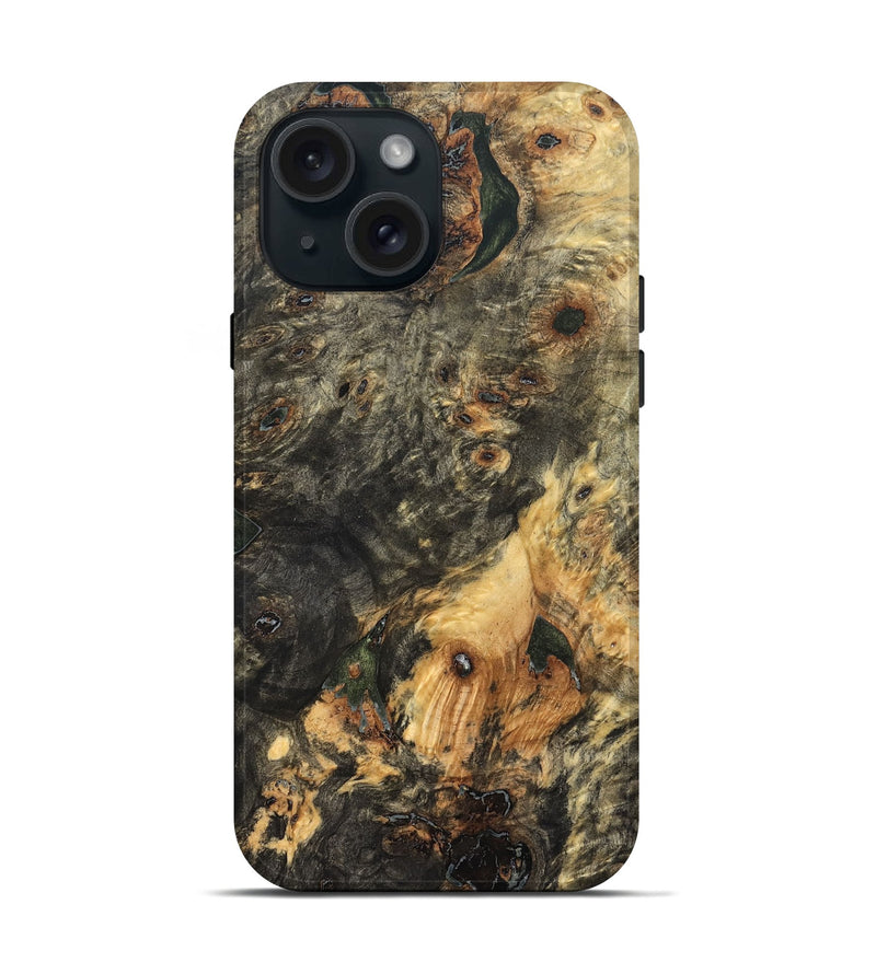 iPhone 15 Wood Live Edge Phone Case - Geri (Solid Wood, 823896)