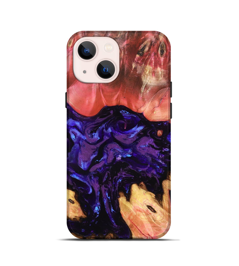 iPhone 13 mini Wood Live Edge Phone Case - Zaid (Purple, 823897)