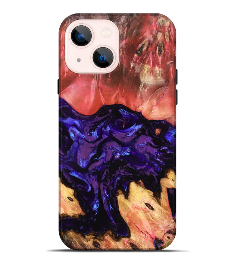 iPhone 14 Plus Wood Live Edge Phone Case - Zaid (Purple, 823897)
