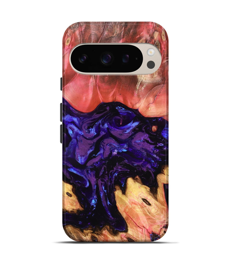 Pixel 9 Pro Wood Live Edge Phone Case - Zaid (Purple, 823897)