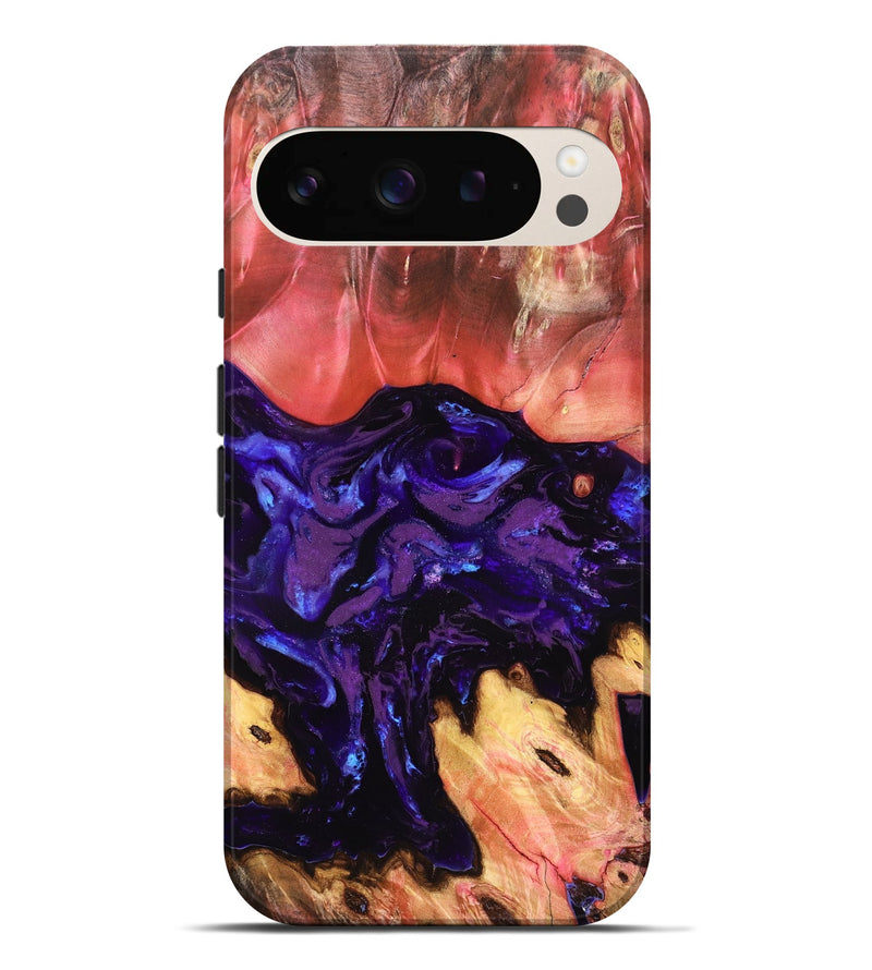 Pixel 9 Pro XL Wood Live Edge Phone Case - Zaid (Purple, 823897)