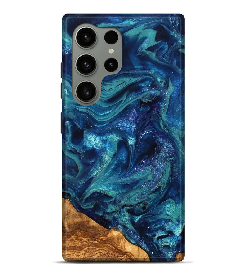 Galaxy S24 Ultra ResinArt Live Edge Phone Case - Vernell (Ancient Olive, 823899)