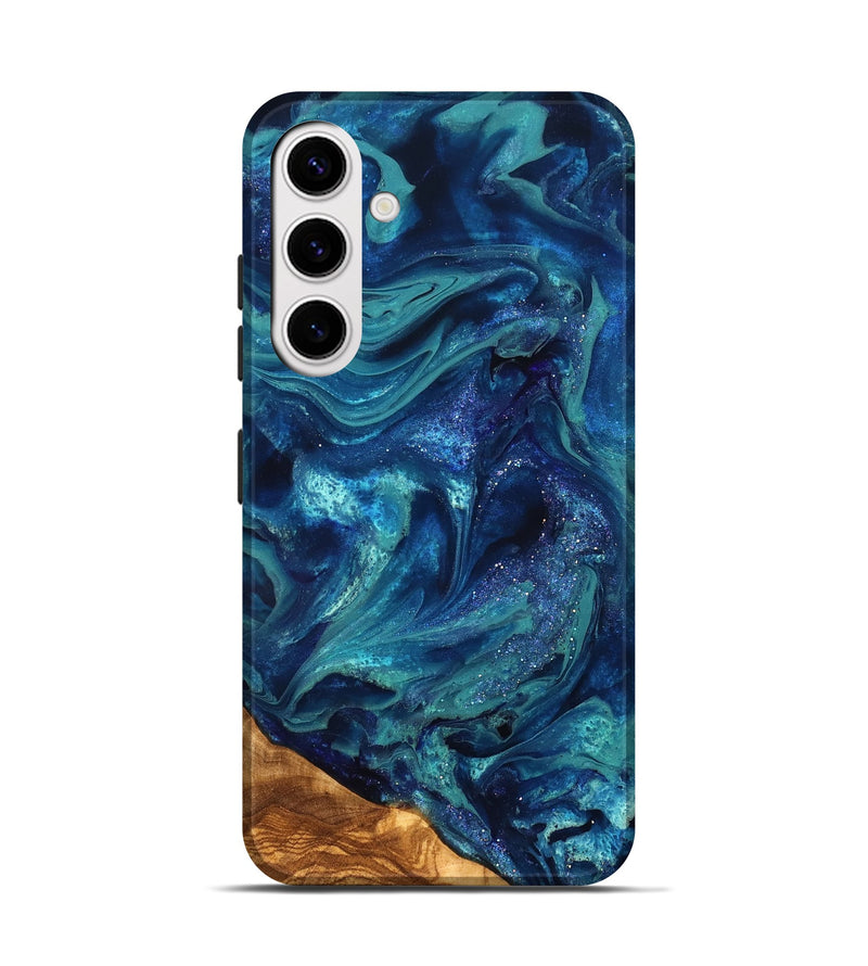Galaxy S25 ResinArt Live Edge Phone Case - Vernell (Ancient Olive, 823899)