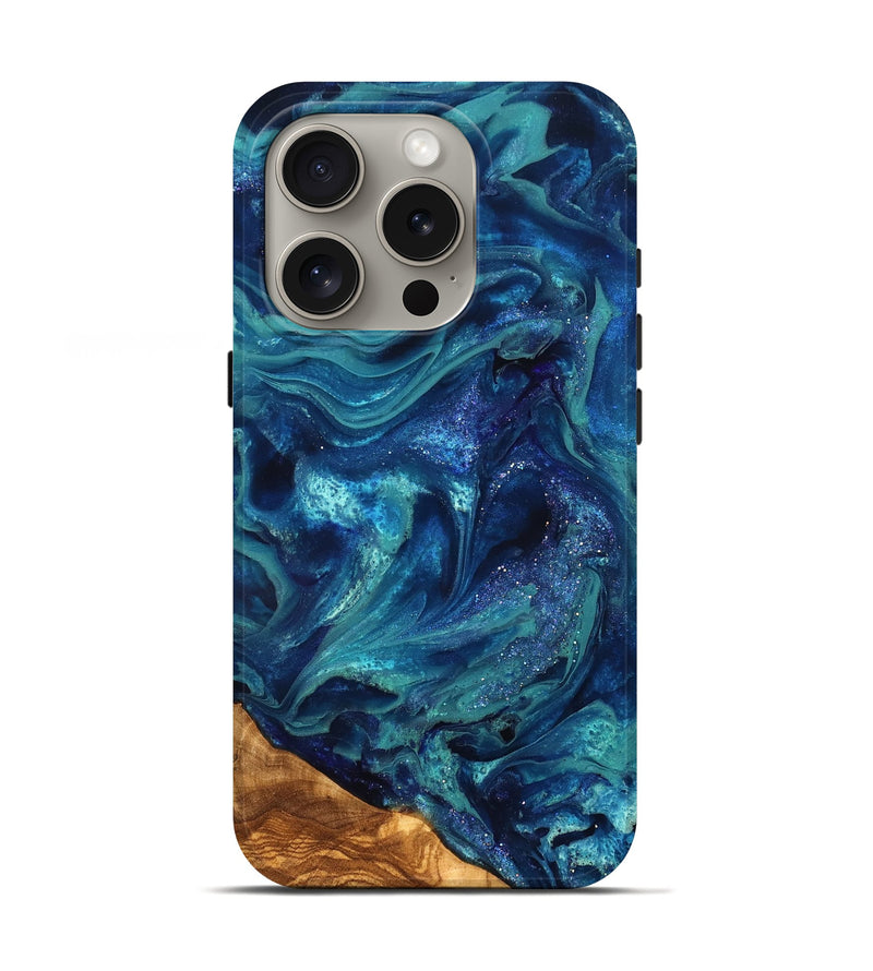 iPhone 16 Pro ResinArt Live Edge Phone Case - Vernell (Ancient Olive, 823899)