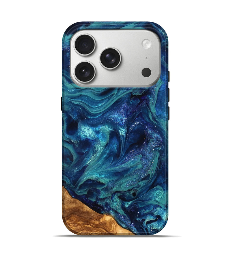 iPhone 17 Pro ResinArt Live Edge Phone Case - Vernell (Ancient Olive, 823899)
