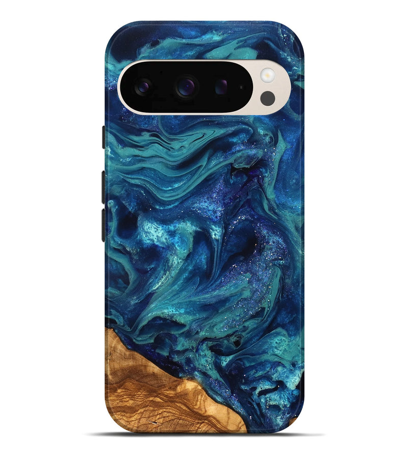 Pixel 10 Pro XL ResinArt Live Edge Phone Case - Vernell (Ancient Olive, 823899)