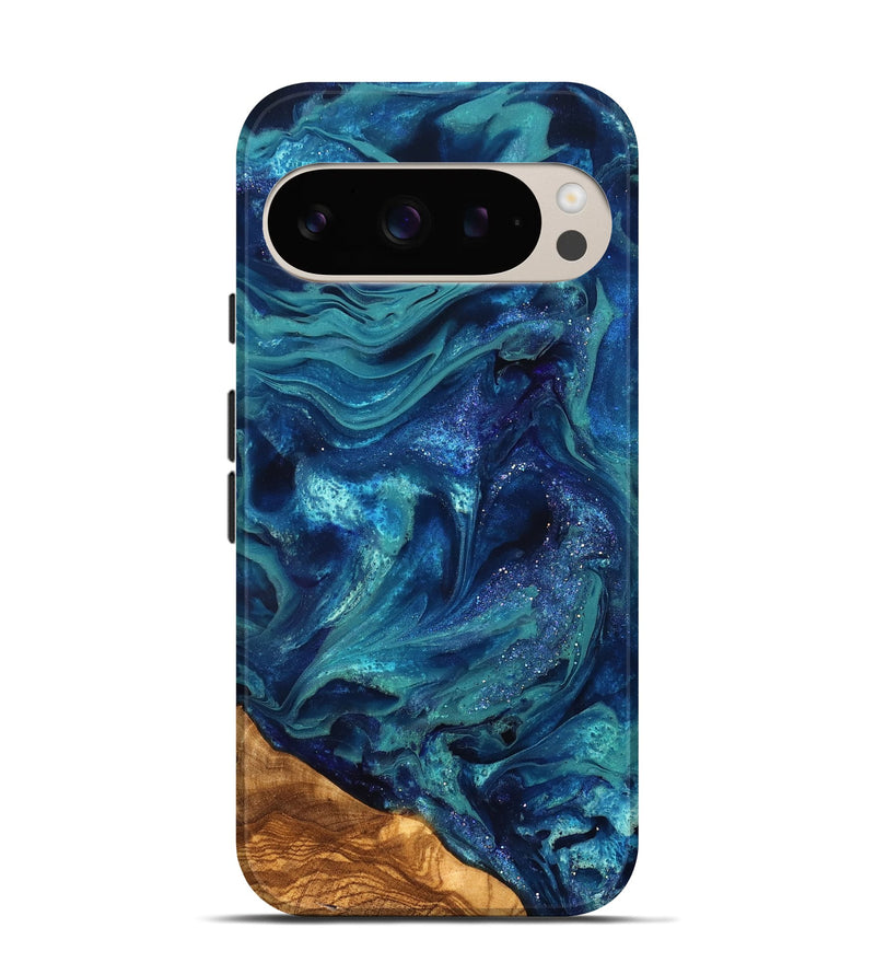 Pixel 9 ResinArt Live Edge Phone Case - Vernell (Ancient Olive, 823899)