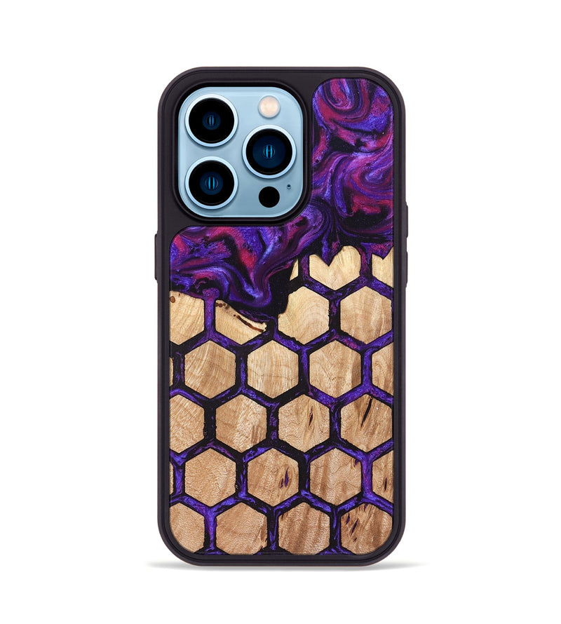 iPhone 14 Pro Wood Phone Case - Morgan (Pattern, 823920)