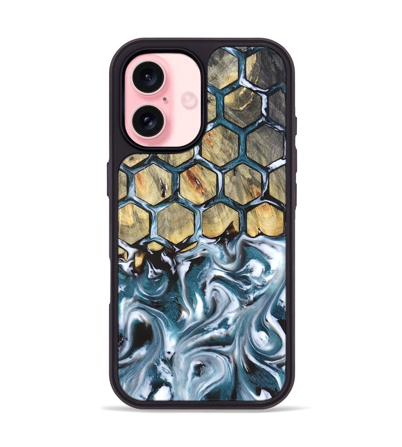 iPhone 16 Wood Phone Case - Tennie (Pattern, 823924)