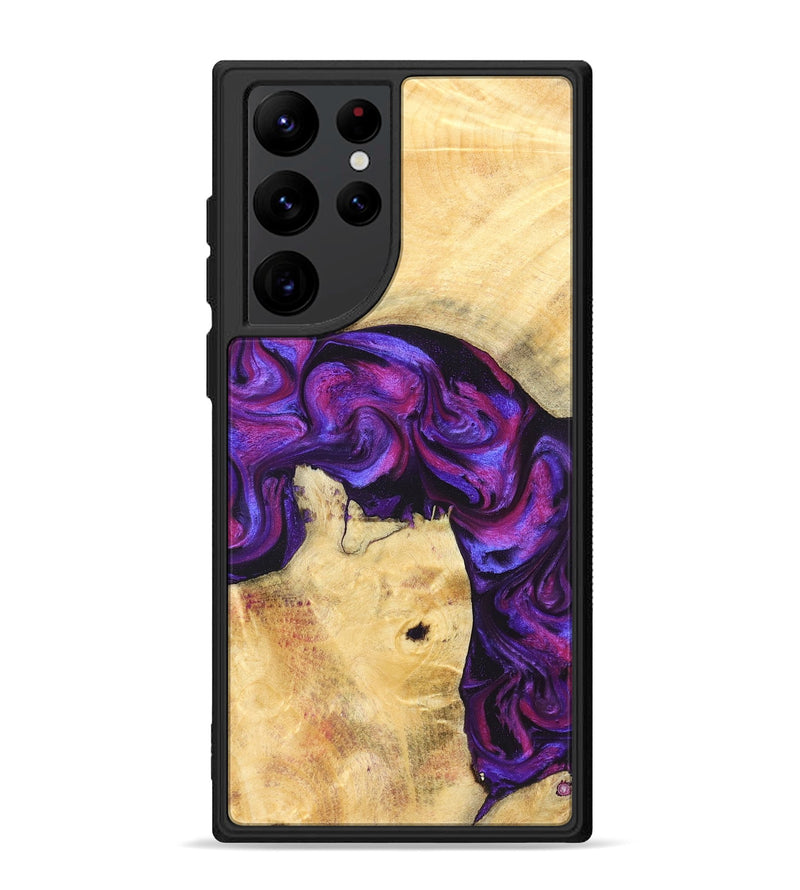 Galaxy S22 Ultra Wood Phone Case - Kari (Purple, 823925)