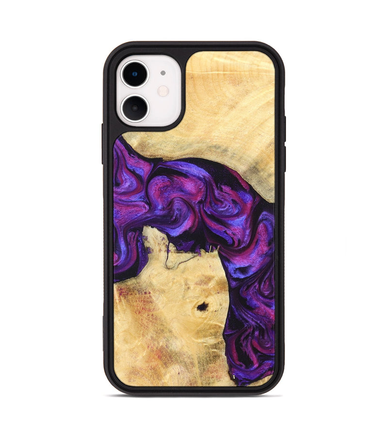 iPhone 11 Wood Phone Case - Kari (Purple, 823925)